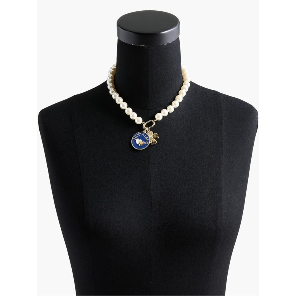 J. Crew Je t'aime pearl pendant necklace - Picture 4 of 11